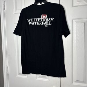 White Trash Waterfall Tanner Legg Band Tee Black Graphic T Shirt Medium